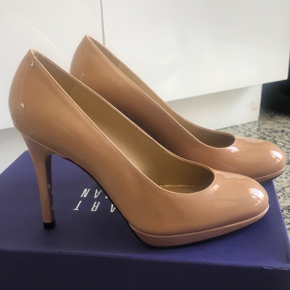 Nude Patent Leather Stuart Weitzman Pumps!